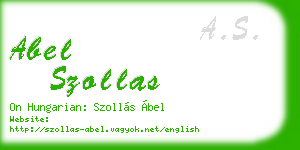 abel szollas business card